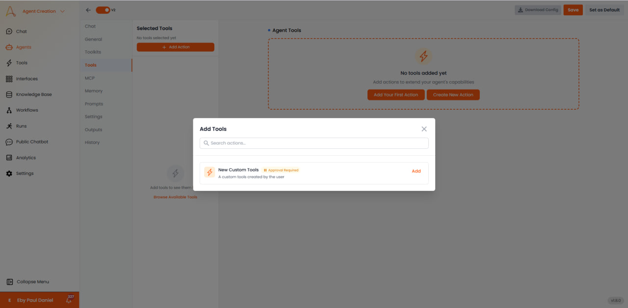 Configuración de Herramientas Personalizadas