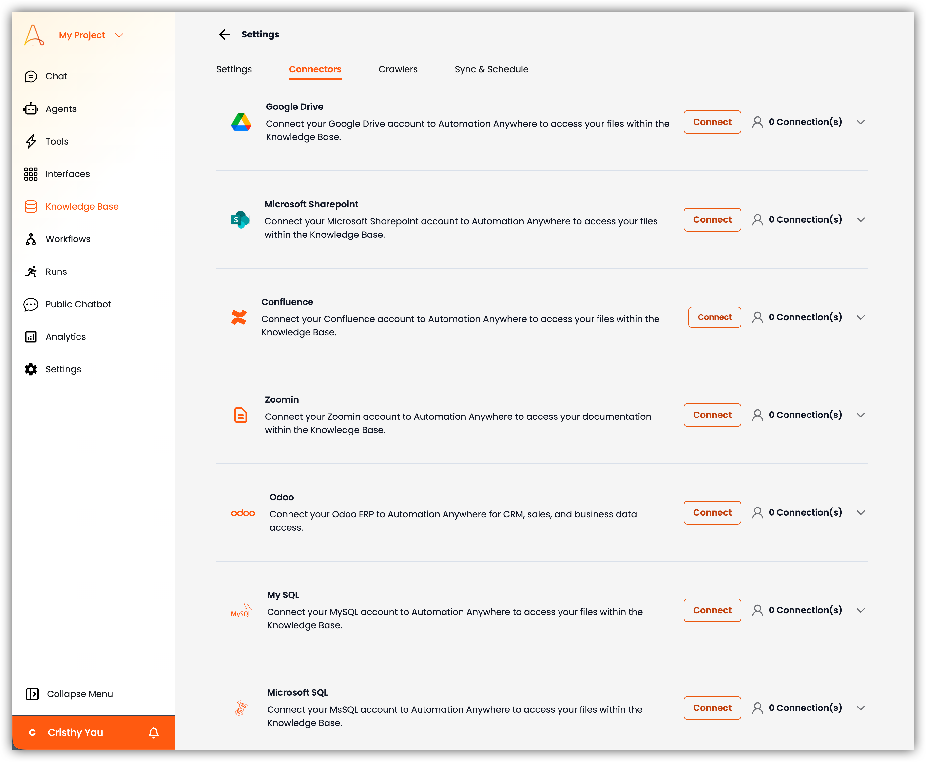 Conectores de la Base de Conocimiento
