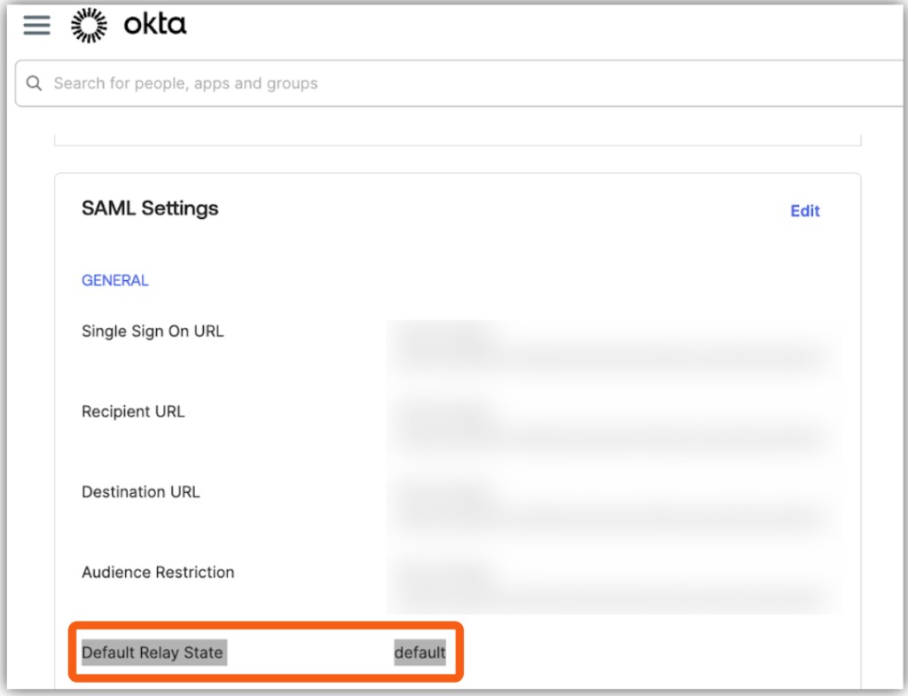 Ajustes SAML de Okta