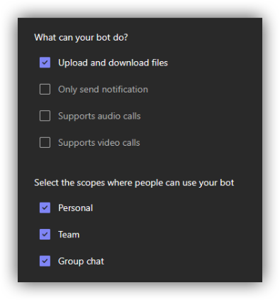 Teams Bot Capabilities