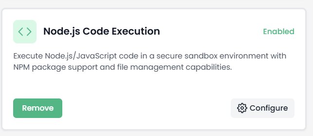 Node.js Code Execution Toolkit