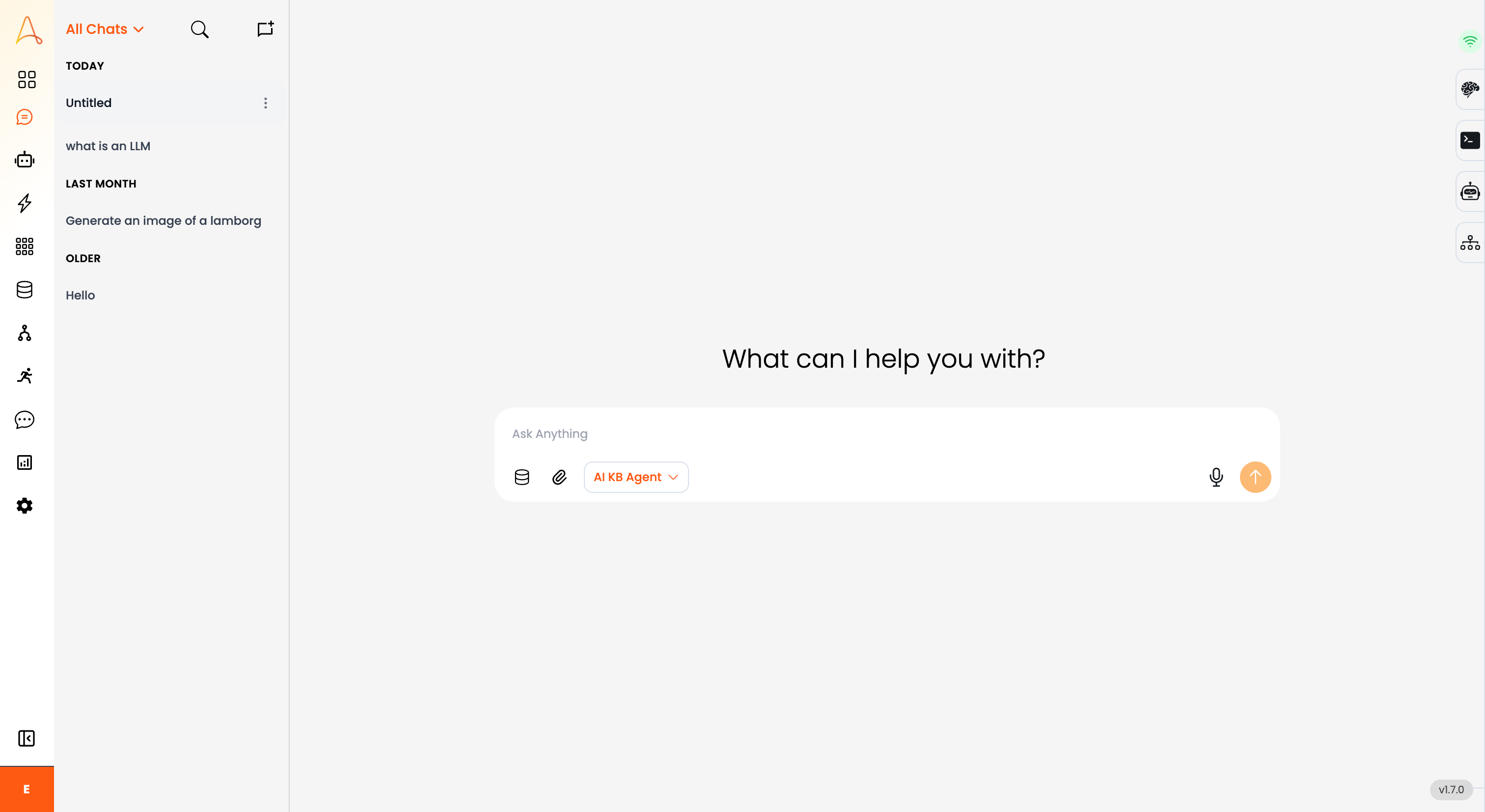 Détails de l'interface du chat